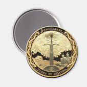 Camelot und Merlin überwachen Excalibur Magnet (Vorderseite/Rückseite)