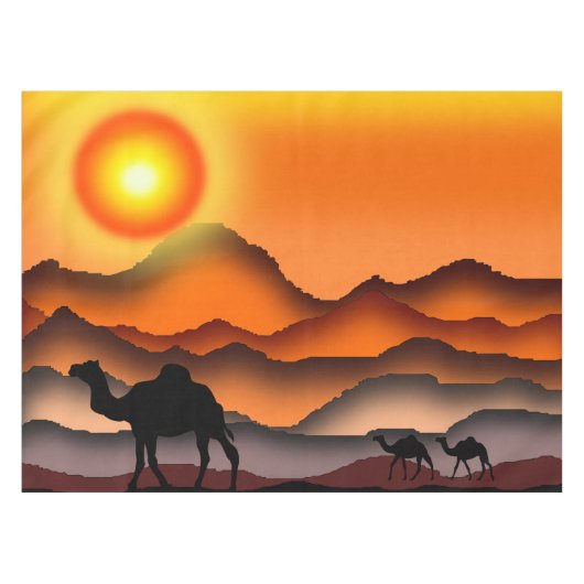 Camels Art Tischdecke (Vorderseite (Horizontal))