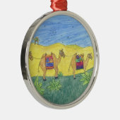 CAMELS CHRISTmas-Ornament Silbernes Ornament (Rechts)