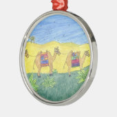 CAMELS CHRISTmas-Ornament Silbernes Ornament (Links)