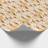 Camels Dunes Cacti: Wüste nahtlos Geschenkpapier (Ecke)