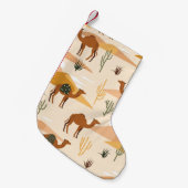 Camels Dunes Cacti: Wüste nahtlos Kleiner Weihnachtsstrumpf (Vorderansicht (hängend))