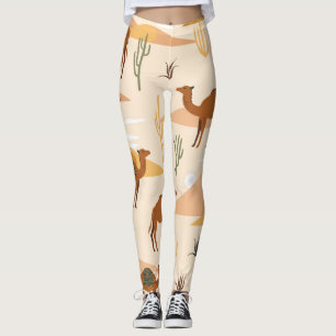 Camels Dunes Cacti: Wüste nahtlos Leggings