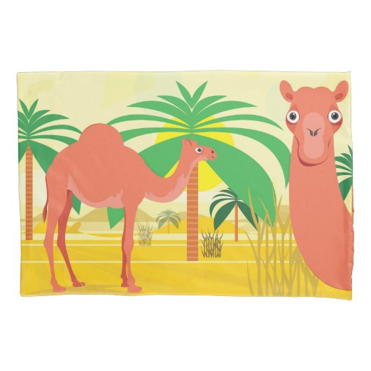 Camels Illustration Kissenbezug (Vorderseite)