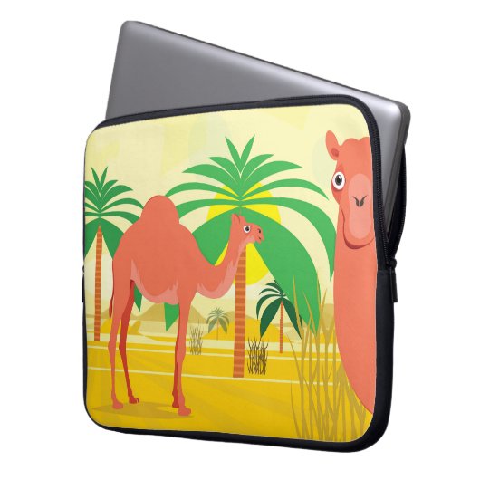 Camels Illustration Laptopschutzhülle (Vorderseite Links)