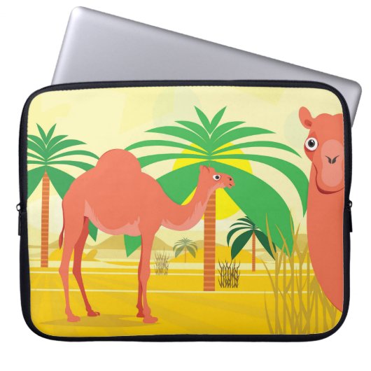 Camels Illustration Laptopschutzhülle (Vorderseite)