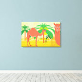 Camels Illustration Leinwanddruck (Insitu (Holzboden))