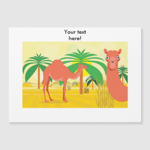 Camels Illustration Magnetkarte