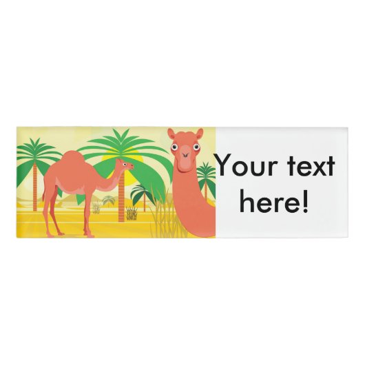 Camels Illustration Namenschild (Vorderseite)