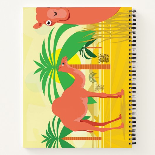 Camels Illustration Notizblock (Rückseite)