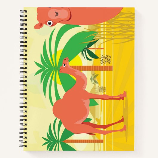 Camels Illustration Notizblock (Vorderseite)