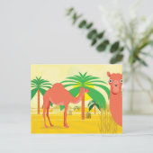 Camels Illustration Postkarte (Stehend Vorderseite)