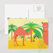 Camels Illustration Postkarte (Vorne/Hinten)