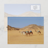Camels in der Nähe des Wadi El-Seboua-Tempels, Ägy Postkarte (Vorne/Hinten)