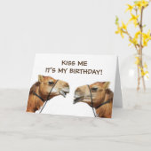 Camels Kissing Funny Greeting Card Karte (Gelbe Blume)