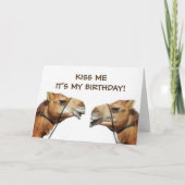 Camels Kissing Funny Greeting Card Karte (Vorderseite)