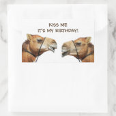 Camels Kissing Funny Sticker (Tasche)