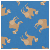 Camels Print Fabric Blue Stoff (Nahaufnahme)