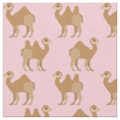 Camels Print Fabric Pink Stoff (Nahaufnahme)