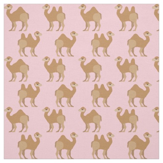 Camels Print Fabric Pink Stoff (Muster)