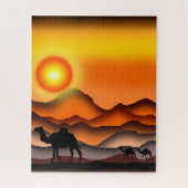 Camels Puzzle Sunset Wüste (Vertikal)