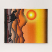 Camels Puzzle Sunset Wüste (Horizontal)