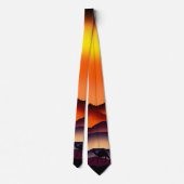 Camels Silhouette in der Wüste Sunset Neck Tie Krawatte (Rückseite)