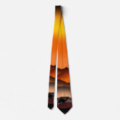 Camels Silhouette in der Wüste Sunset Neck Tie Krawatte (Rückseite)