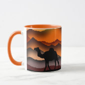 Camels Silhouette - Wüste Sonnenuntergang - Malere Tasse (Links)
