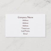 CAMELS VISITENKARTE (Rückseite)