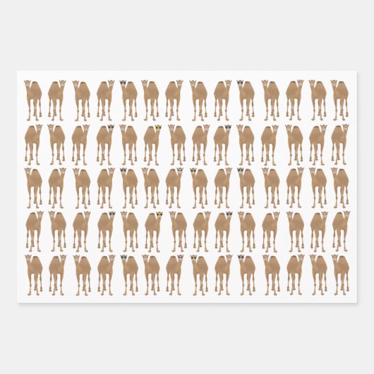 Camels Wrapping Paper Sheets Geschenkpapier Set (Vorderseite 3)