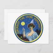 Camembert Fine Creme Normandie Label Postkarte (Vorne/Hinten)