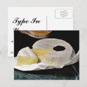 Camembert Käse Postkarte (Vorne/Hinten)