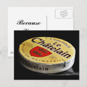 Camembert-Käsebox Postkarte (Vorne/Hinten)