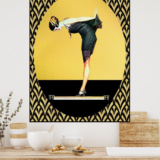 Cameo Art Deco Poster (Küche)