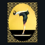 Cameo Art Deco Poster<br><div class="desc">Ich habe ein Vintage-Bild genommen und den Originalhintergrund herausgenommen und eine eigene in Gold und Schwarz und mit einem kunstvollen Deko-Muster gemacht. Dies ist ein schönes Poster oder Druck für Ihre Wand an der Zuhause oder es könnte für Handwerkskunst verwendet werden. Wählen Sie aus dem Seitenmenü die gewollt Größe aus....</div>