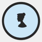Cameo-Aufkleber Runder Aufkleber (Vorderseite)