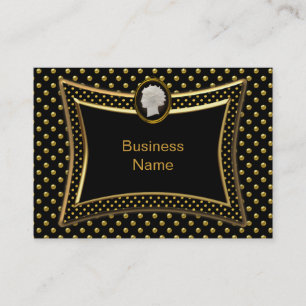 Cameo Black Gold Spot Elegantes Geschäft Visitenkarte