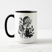 Cameo Bloom - Schwarzweiß Tasse (Links)
