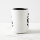 Cameo Bloom - Schwarzweiß Tasse (Zentrum)