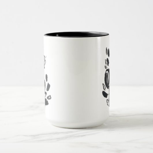 Cameo Bloom - Schwarzweiß Tasse (Zentrum)