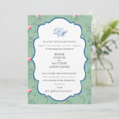 Cameo Green Probe Dinner Einladung (Stehend Vorderseite)