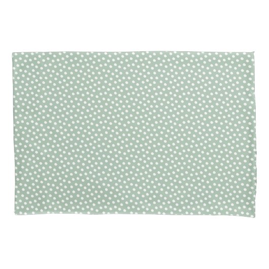 Cameo Green Watercolor Dots Pillow Case Kissenbezug (Vorderseite)