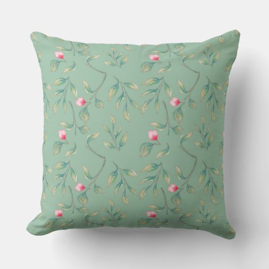 Cameo Green Wedding Keepsake Throw Pillow Kissen (Vorderseite)