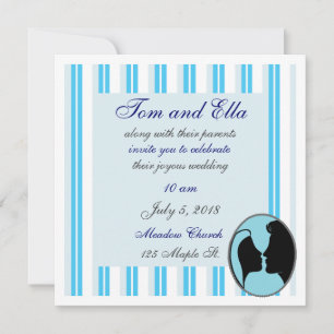 Cameo-Kuss-Silhouette-Hochzeitskarten Einladung
