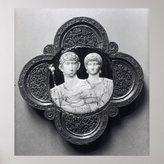 Cameo mit dem Kaiser Honorius und seiner Ehefrau Poster (Vorne)