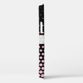 Cameo Pink Polka Dot Elegant Modernes Schwarz Case-Mate iPhone Hülle (Rückseite / Rechts)