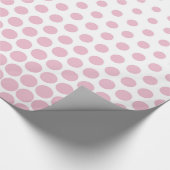 Cameo Pink Polka Dot Modern White Geschenkpapier (Ecke)