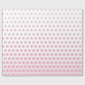 Cameo Pink Polka Dot Modern White Geschenkpapier (Flach)