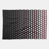 Cameo Pink und White Polka Dot Handtuch (Horizontal)